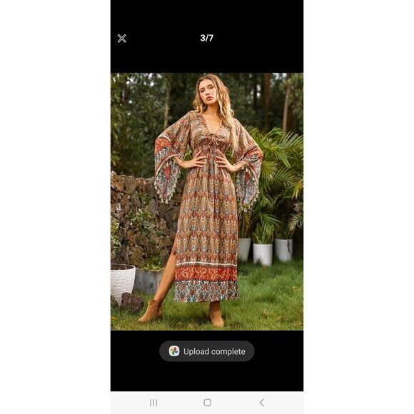 GYPSY PAISLEY MAXI DRESS - Picture 4 of 12